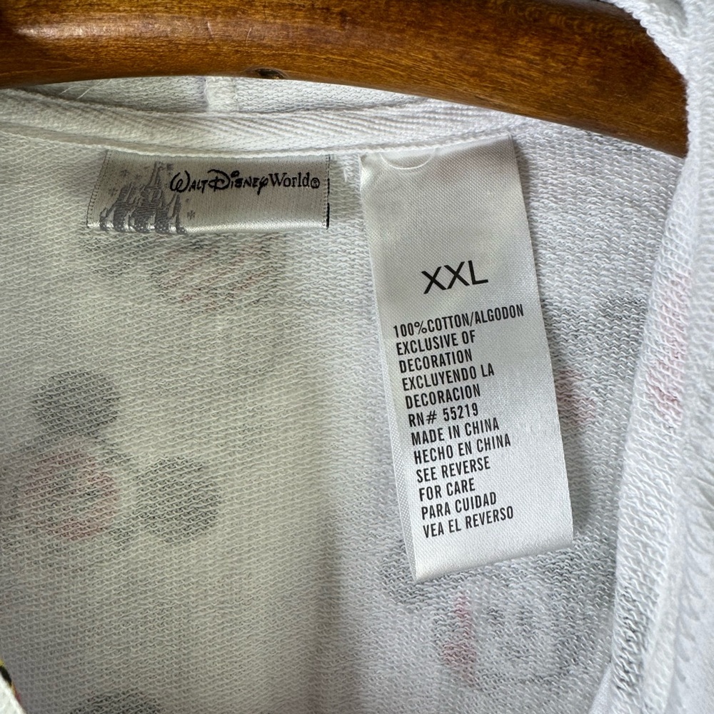 VTG Disney Around the World Epcot raw hen long sleeve zipper hoodie top  XXL - Picture 7 of 7